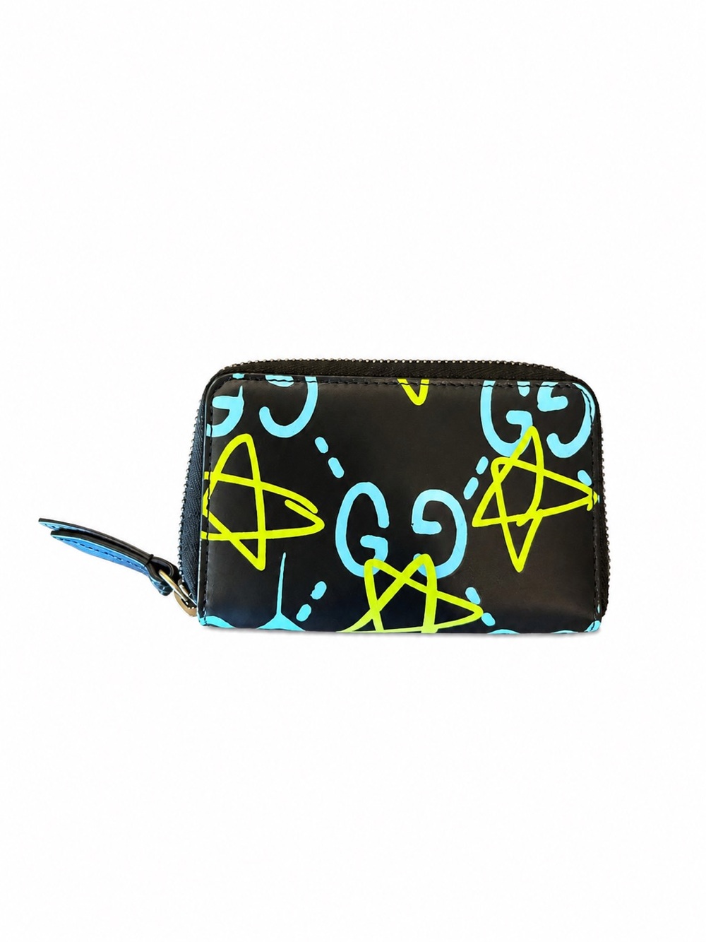 Gucci Ghost GG zip around wallet with COA